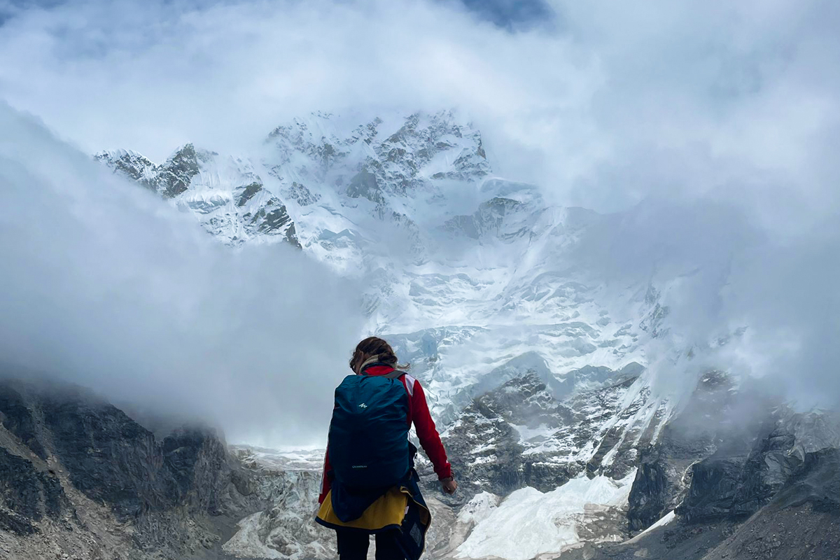 foggy trail during Monsoon in Everest Base Camp 