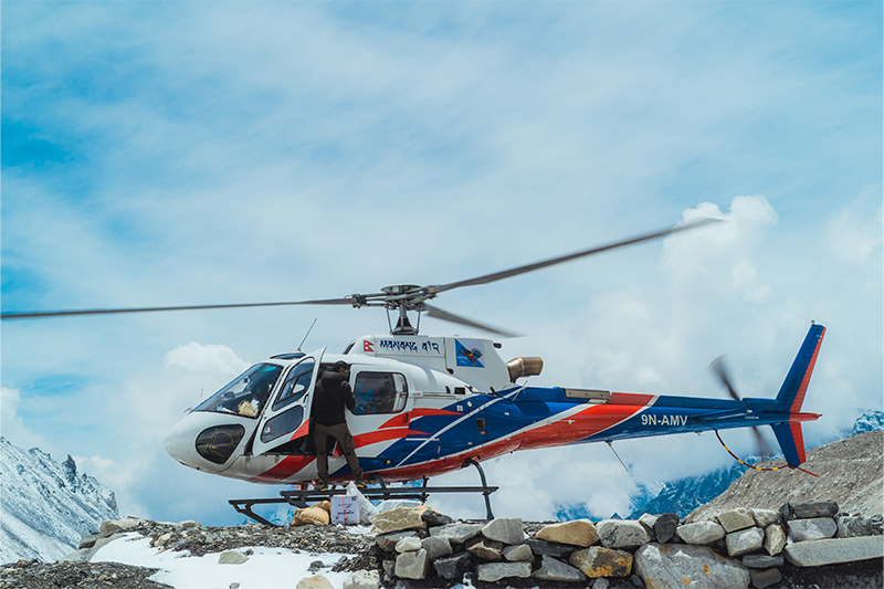 Heli at Everest Base Camp