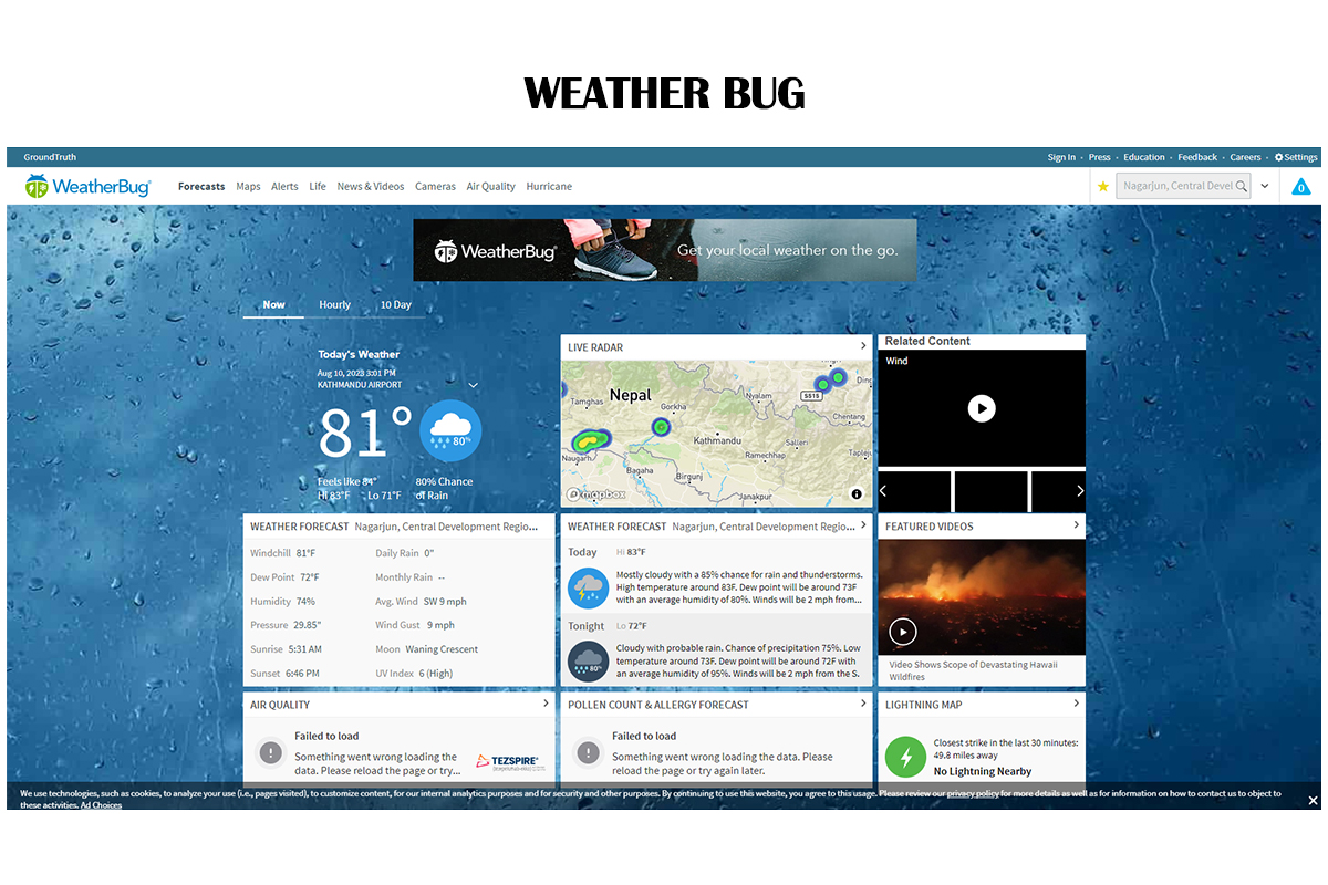 weather bug site forecasting weather