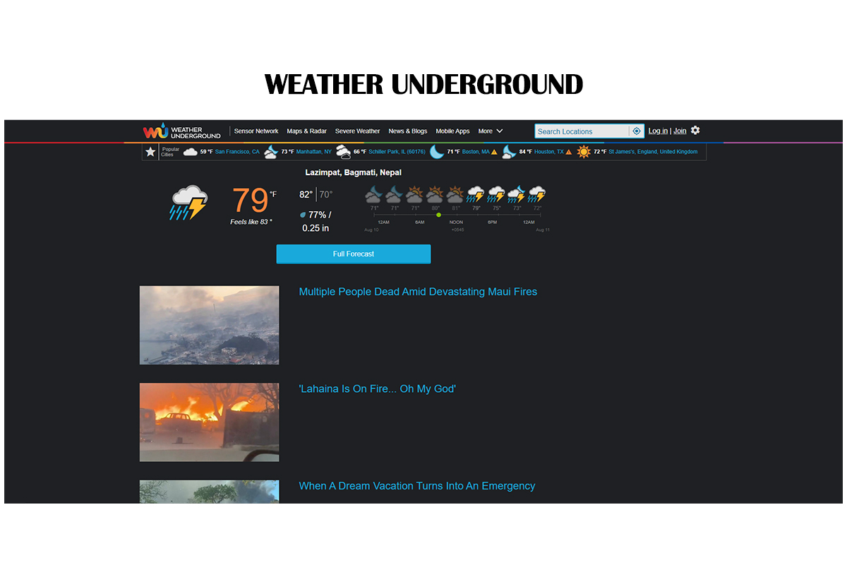 weather underground site weather forecasting