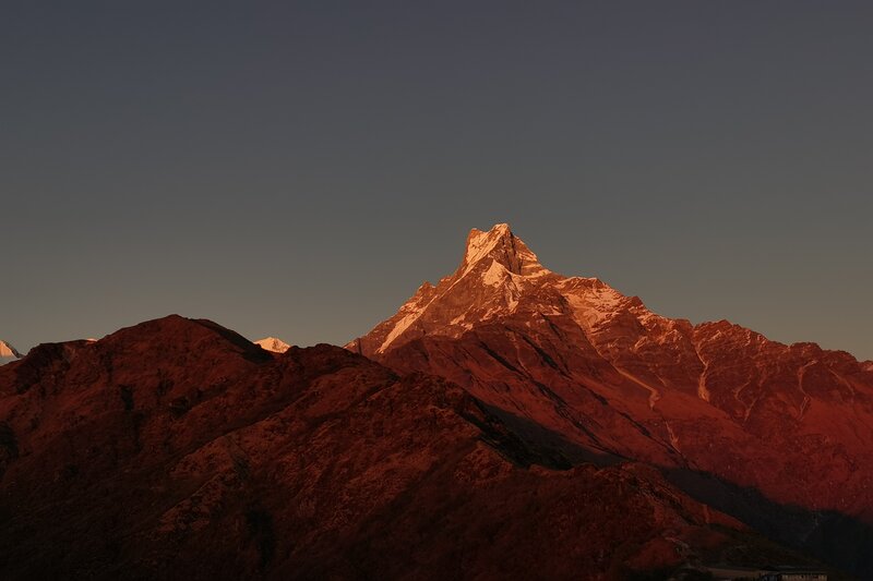 yellow light on white mountain ranges