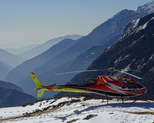 Helicopter In Everest Viewpoint