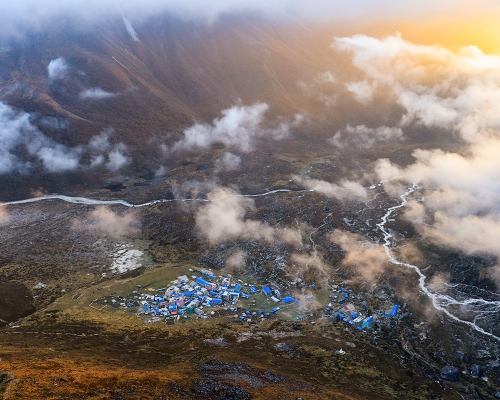 View Of Kyanjin Gompa